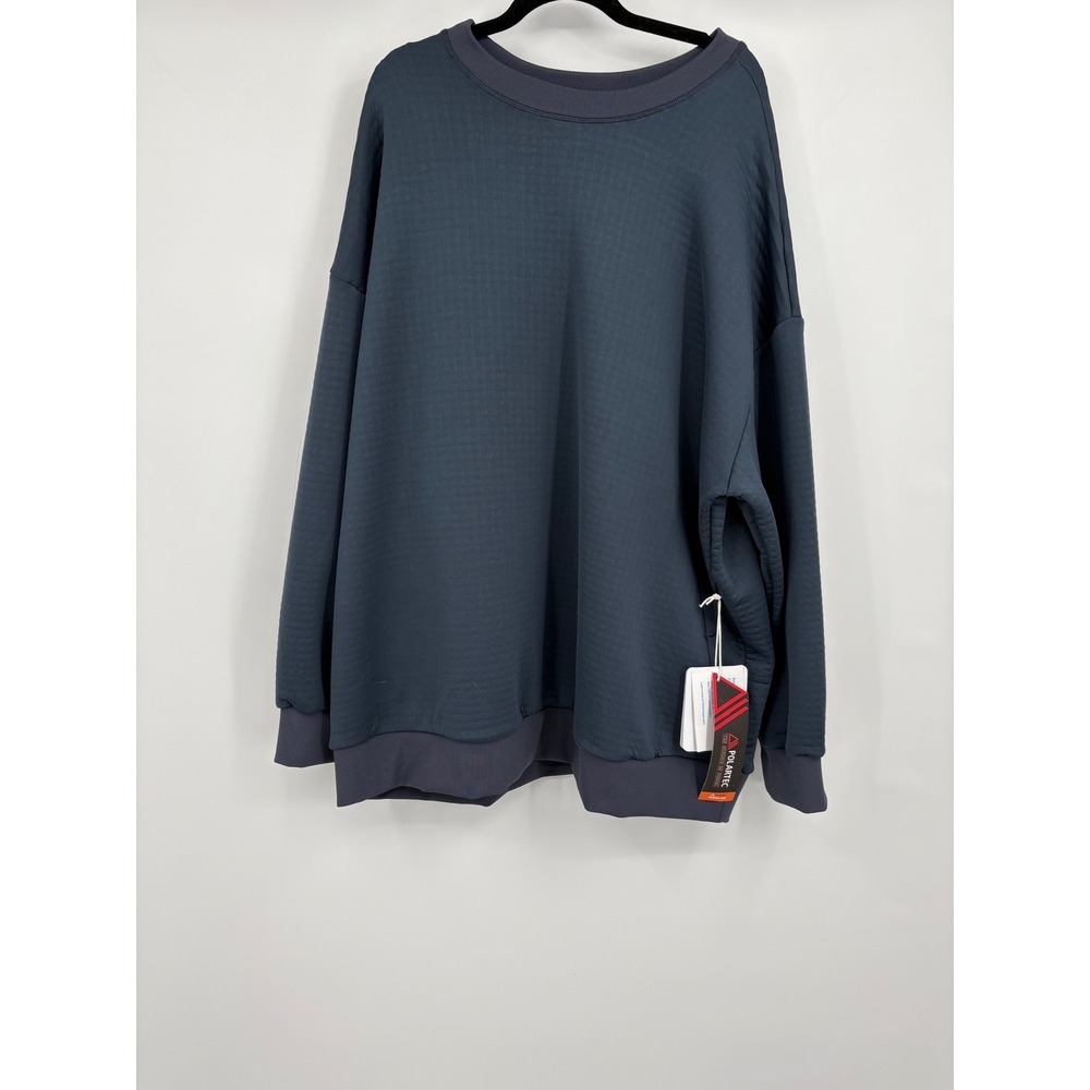Obermeyer M Explorer Tech Crew Sweatshirt Blue Nights XL Polartec Power Air